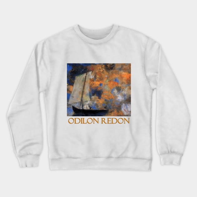 Flower Clouds by Odilon Redon Crewneck Sweatshirt by Naves